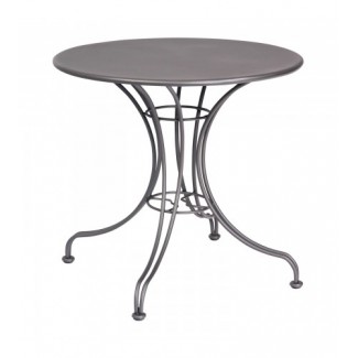 13l4rd30 30 Round Solid Top Wrought Iron Commercial Restaurant Dining Cafe Table Ornate Base